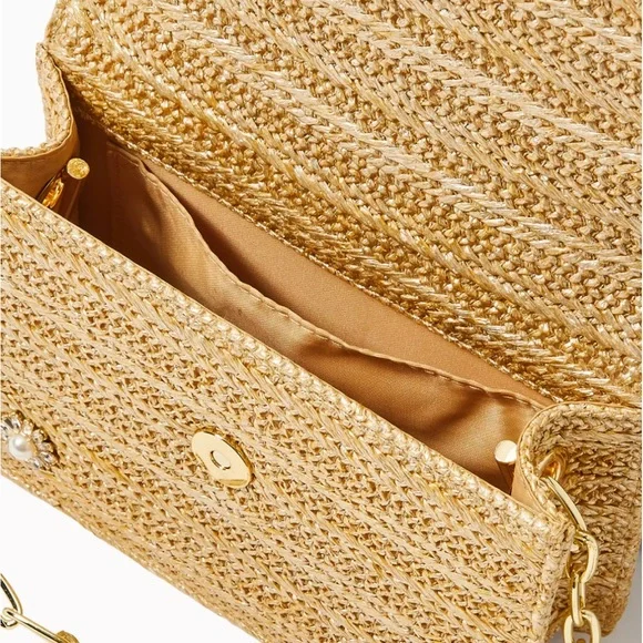 NWT Lilly Pulitzer Emmeline straw crossbody bag - Picture 6 of 9